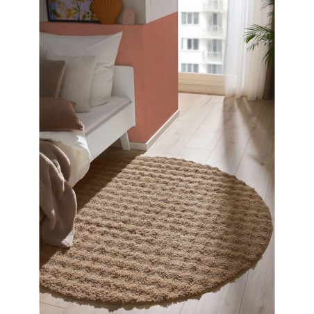 Pestav vaip Ted Helepruun Ø 160 cm ümmargune