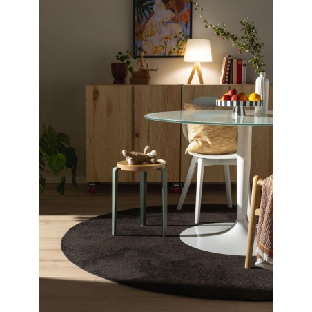 Pestav vaip Nina Charcoal Ø 150 cm ümmargune