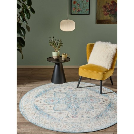 Pestav vaip Miray mitmevärviline/sinine Ø 160 cm ümmargune