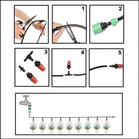Veekardinaga uduvihmaga aiakastmissüsteem 20m