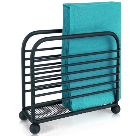 Metallist salvrätikuhoidja, must, 11,5x10 cm | FreshDesign.ee