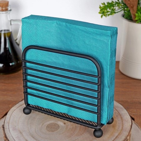 Metallist salvrätikuhoidja, must, 11,5x10 cm