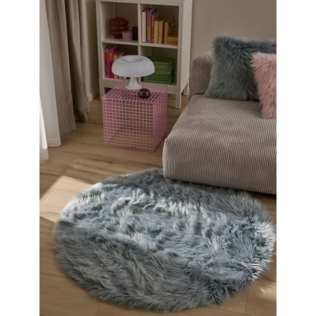 Pestav Shaggy vaip Nanuk Blue Ø 80 cm ümmargune