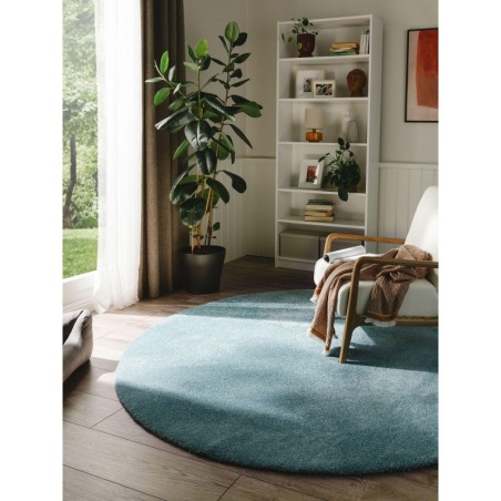 Pestav Shaggy vaip Melvin Turquoise Ø 200 cm ümmargune