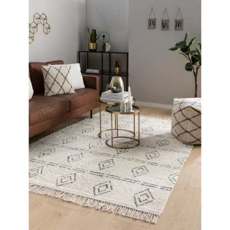 Pestav puuvillane vaip Naomi kreem 120x170 cm