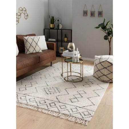 Pestav puuvillane vaip Naomi kreem 120x170 cm