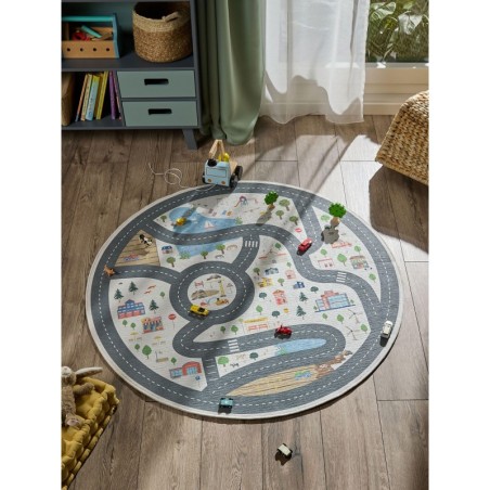 Laste vaip Linus Cream Ø 120 cm ümmargune