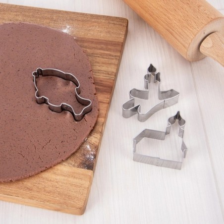 Terasest küpsisevormid, 3 tk.