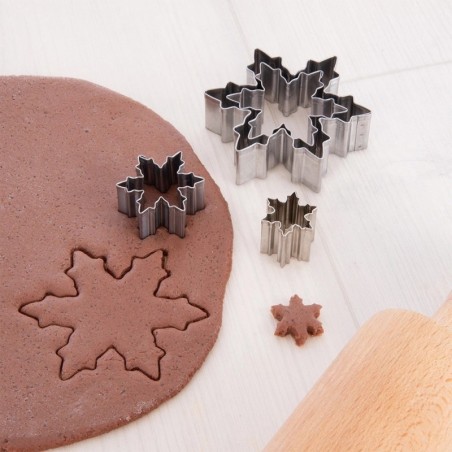 Terasest lumehelveste küpsisevormid 4 tk.