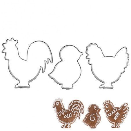 Küpsiselõikurid kukekana tibu 3 tk. | FreshDesign.ee