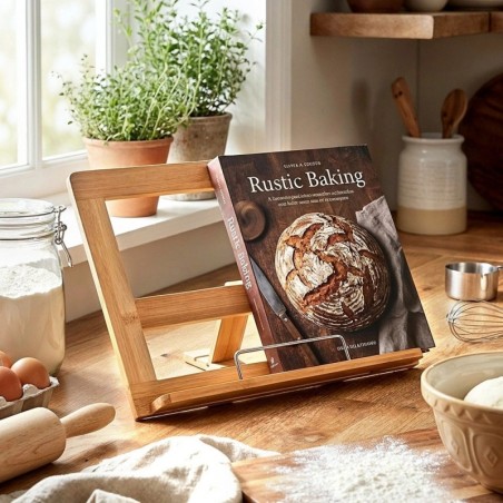 Reguleeritav bambusest kokaraamatualus