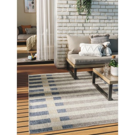 Sise- ja välivaip Kiano mitmevärviline/sinine 120x170 cm