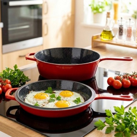 Emailitud malmpott praepanniga VALU ENAMEL 24 cm / 3, 5 liitrit