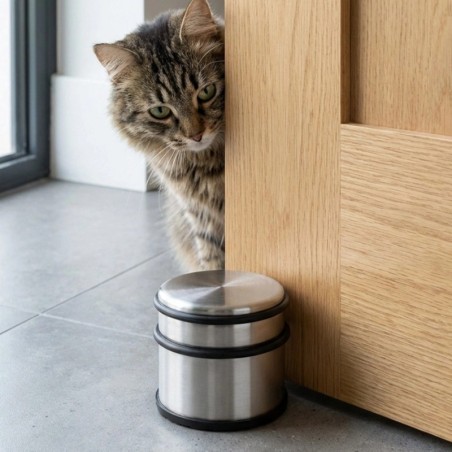 Hõbedane terasest uksepiiraja, 9,5 cm