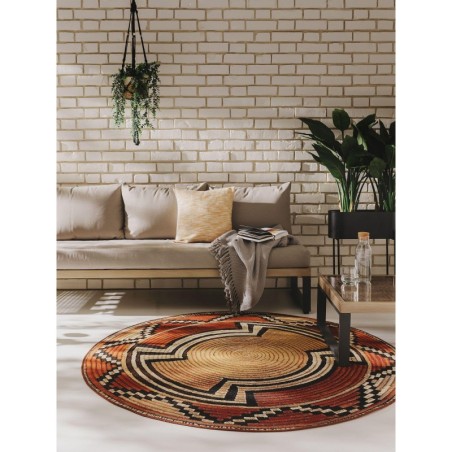 Sise- ja välivaip Artis beež/vask Ø 160 cm ümmargune