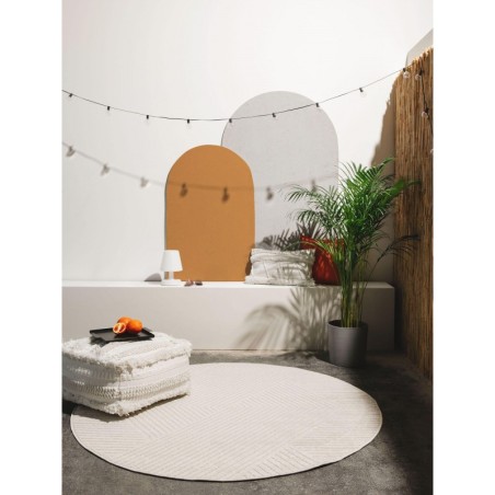 Sise- ja välisvaip ümmargune vaip Mars Cream Ø 160 cm ümmargune