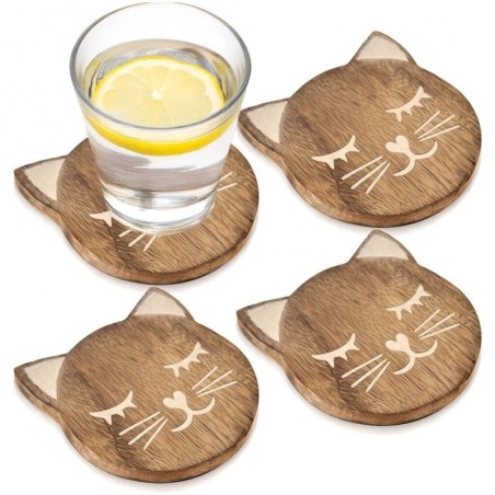 MANGO puidust kruusialused 10x11cm 4 tk. | FreshDesign.ee