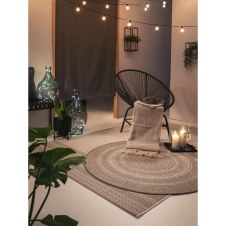 Sise- ja välisvaip Round Rug Metro Cream/Taupe Ø 120 cm ümmargune