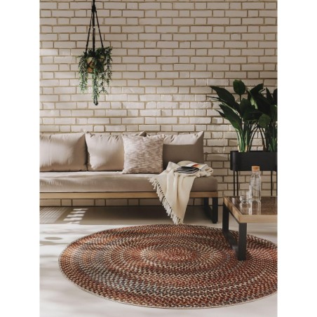 Sise- ja välistingimustes kasutatav ümmargune vaip Kenya mitmevärviline Ø 160 cm