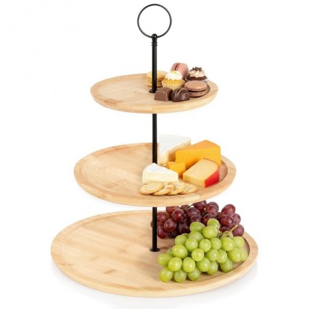 3-korruseline bambusest tordialus, 34 cm | FreshDesign.ee