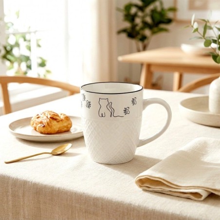 Valge portselanist kruus KOTEK 380 ml