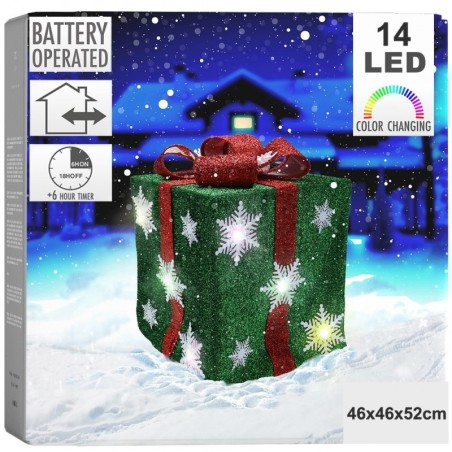 Kingitus helendav roheline 14 LED 46 cm