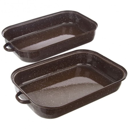 Emaileeritud kaanega küpsetusvorm, ristkülikukujuline, PRUUN, 14 l, 46x27,5 cm