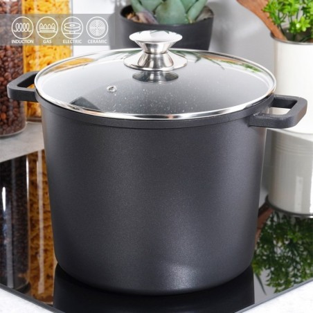 Klaaskaanega graniidist pott, kõrge, GRANDE, 7,6 l