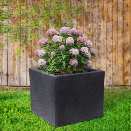 Plastikust aiapott, hall, kandiline, 39x33,5 cm