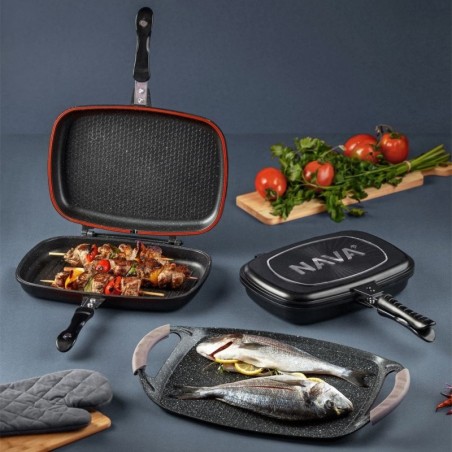 Kahepoolne graniidist grillpann FUNTZIO 32 cm