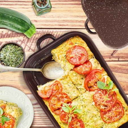 Emaileeritud kaanega küpsetusnõu, ristkülikukujuline, 2,9 l