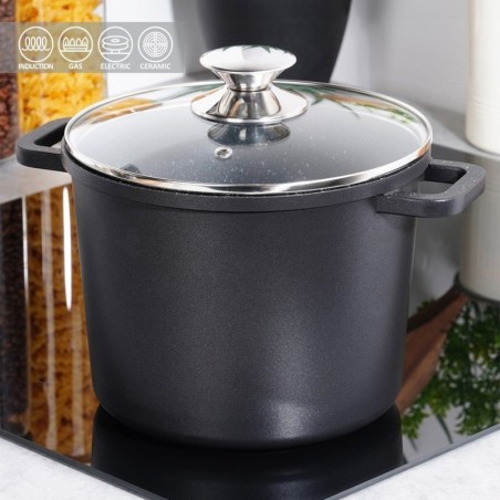 Klaaskaanega graniidist pott, kõrge, GRANDE, 4,2 l