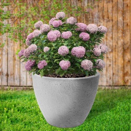 Plastikust aiapott, hall, ümmargune, 37,5x48 cm