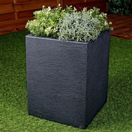 Plastikust aiapott, hall, kandiline, 29x40 cm
