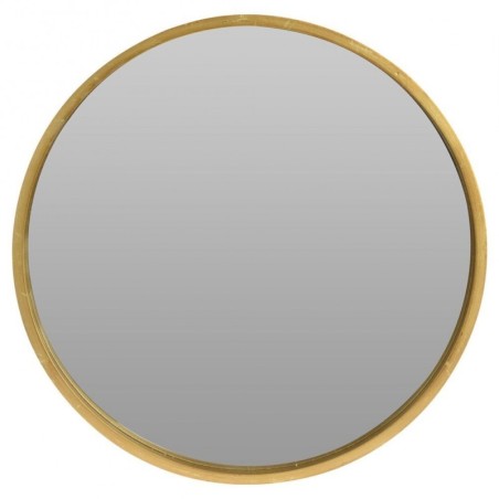 Puidust seinapeegel kuldne ümmargune 50 cm