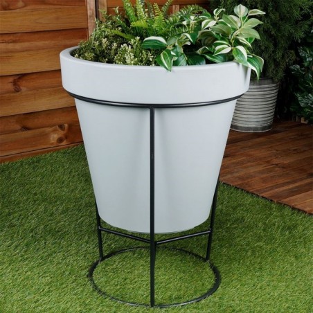 Metallist lillepotialus, must, kahepoolne, 45x53 cm