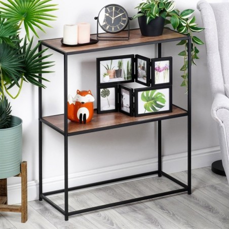 Must metallist riiul 70x30,5x85 cm