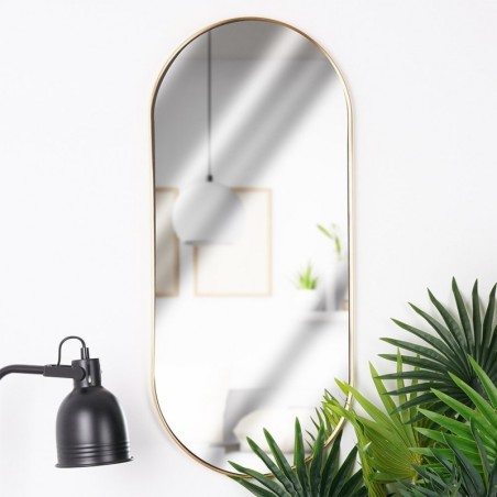 Seinapeegel kuldne ovaalne 72x32 cm