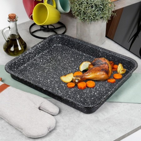 Ristkülikukujuline graniidist ahjuplaat GRANDE 4 l, 39,5x33,5x4,5 cm