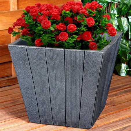 Plastikust aiapott must kandiline 38,5x34,5 cm