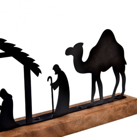 Jõulukaunistus puidust ja metallist, MANGO, 51x5x18 cm