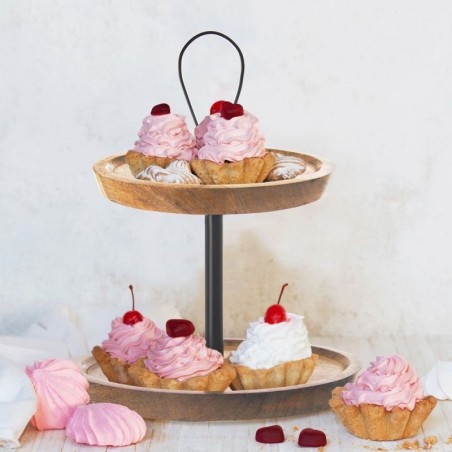 Puidust vaagen, 2-korruseline, MANGO, 30 cm