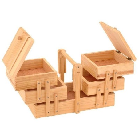 Puidust õmblustarvikute kast 30x16x20 cm