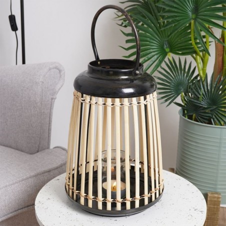 Bambusest küünlalatern 33 cm