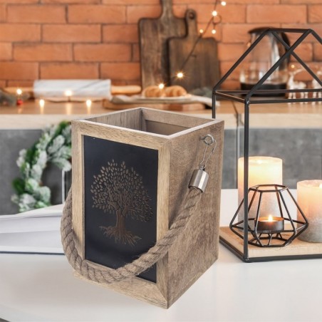 Puidust küünlalatern MANGO 20 cm