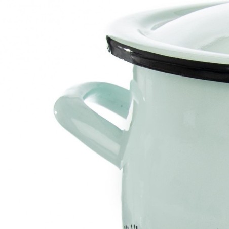 Emaileeritud kaanega pott sinine LOUKA 16 cm, 2,3 l