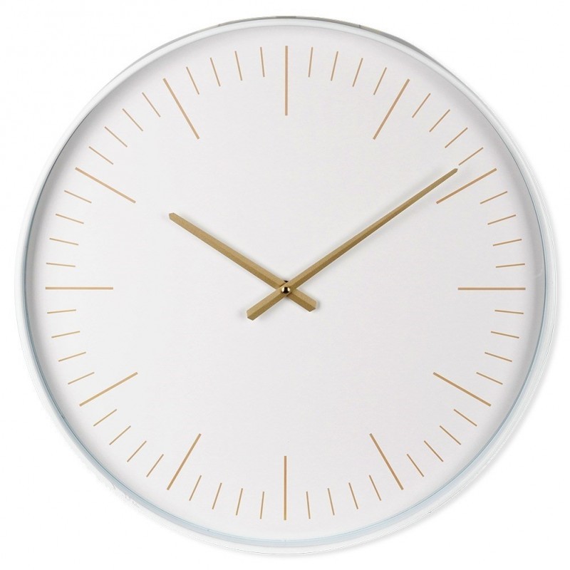 Valge/kuld seinakell 50 cm | FreshDesign.ee