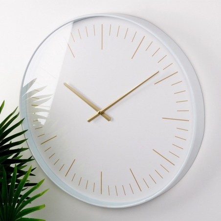 Valge/kuld seinakell 50 cm