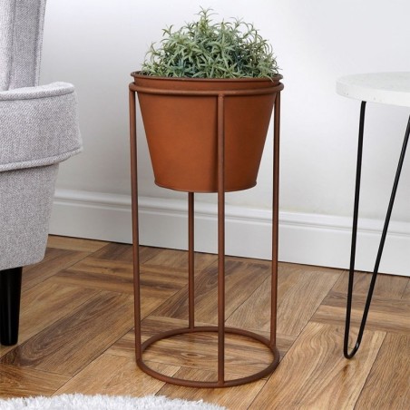 Lillepott metallist alusel 44 cm