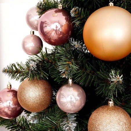 Jõulupuu ehted, roosad, purunemiskindlad, 6-10 cm, 26 tk.